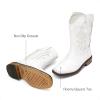 image:imageDREAM PAIRS Toddler Cowboy Boots Cowgirl Boots for Girls Square Toe Mid Calf Boys Western Fashion Riding Shoes for ToddlerLittle KidBig KidWhite