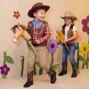 image:imageDREAM PAIRS Toddler Little Boys Girls Cowboy Boots Kids Western Square Toe Riding Mid Calf BootsBlack