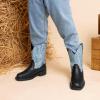 image:imageDREAM PAIRS Toddler Little Boys Girls Cowboy Boots Kids Western Square Toe Riding Mid Calf BootsBlueBlack
