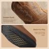 image:imageDREAM PAIRS Toddler Little Boys Girls Cowboy Boots Kids Western Square Toe Riding Mid Calf BootsBrown
