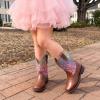 image:imageDREAM PAIRS Toddler Little Boys Girls Cowboy Boots Kids Western Square Toe Riding Mid Calf BootsBrownMulti