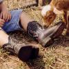 image:imageDREAM PAIRS Toddler Little Boys Girls Cowboy Boots Kids Western Square Toe Riding Mid Calf BootsDark BrownBlack