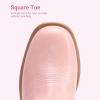 image:imageDREAM PAIRS Toddler Little Boys Girls Cowboy Boots Kids Western Square Toe Riding Mid Calf BootsPink