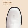 image:imageDREAM PAIRS Toddler Little Boys Girls Cowboy Boots Kids Western Square Toe Riding Mid Calf BootsWhite