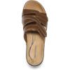 image:imageDREAM PAIRS Women Arch Support Slide Sandals Adjustable Straps Slip On Wedge Sandals Casual Comfort Lightweight Flat SlidesBrown