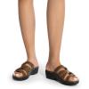image:imageDREAM PAIRS Women Arch Support Slide Sandals Adjustable Straps Slip On Wedge Sandals Casual Comfort Lightweight Flat SlidesBrown