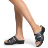 image:imageDREAM PAIRS Women Arch Support Slide Sandals Adjustable Straps Slip On Wedge Sandals Casual Comfort Lightweight Flat SlidesNavy