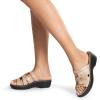 image:imageDREAM PAIRS Women Arch Support Slide Sandals Adjustable Straps Slip On Wedge Sandals Casual Comfort Lightweight Flat SlidesNude