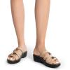 image:imageDREAM PAIRS Women Arch Support Slide Sandals Adjustable Straps Slip On Wedge Sandals Casual Comfort Lightweight Flat SlidesNude
