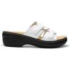 image:imageDREAM PAIRS Women Arch Support Slide Sandals Adjustable Straps Slip On Wedge Sandals Casual Comfort Lightweight Flat SlidesWhite