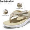 image:imageDREAM PAIRS Womens Arch Support Flip Flops Comfortable Thong SandalsBeige