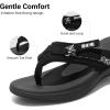 image:imageDREAM PAIRS Womens Arch Support Flip Flops Comfortable Thong SandalsBlack