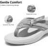 image:imageDREAM PAIRS Womens Arch Support Flip Flops Comfortable Thong SandalsGrey