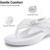 image:imageDREAM PAIRS Womens Arch Support Flip Flops Comfortable Thong SandalsWhite