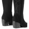 image:imageDREAM PAIRS Womens Cowboy Boots Wide Calf Comfortable Pull On Zipper Chunky Heel Pointed Toe Embroidered Western Cowgirl Knee High Boots Ladies Retro Tall BootBlack