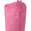 image:imageDREAM PAIRS Womens Cowboy Boots Wide Calf Comfortable Pull On Zipper Chunky Heel Pointed Toe Embroidered Western Cowgirl Knee High Boots Ladies Retro Tall BootHot Pink