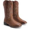 image:imageDREAM PAIRS Womens Cowboy Cowgirl Boots Embroidered Square Toe Mid Calf Western Boots Fashion Dress Chunky Low Heel Shoes for Theme Party Country ConcertDark Brown