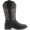 image:imageDREAM PAIRS Womens Cowboy Cowgirl Boots Embroidered Square Toe Mid Calf Western Boots Fashion Dress Chunky Low Heel Shoes for Theme Party Country ConcertBlack