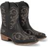 image:imageDREAM PAIRS Womens Cowboy Cowgirl Western Boots Embroidered Stitched Ankle Boots Square Toe Chunky Heel Fashion Short Booties with ZipperBlack