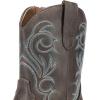 image:imageDREAM PAIRS Womens Cowboy Cowgirl Western Boots Embroidered Stitched Ankle Boots Square Toe Chunky Heel Fashion Short Booties with ZipperBrown