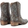 image:imageDREAM PAIRS Womens Cowboy Cowgirl Western Boots Embroidered Stitched Ankle Boots Square Toe Chunky Heel Fashion Short Booties with ZipperBrown