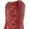 image:imageDREAM PAIRS Womens Cowboy Cowgirl Western Boots Embroidered Stitched Ankle Boots Square Toe Chunky Heel Fashion Short Booties with ZipperRed