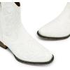 image:imageDREAM PAIRS Womens Cowboy Cowgirl Western Boots Embroidered Stitched Ankle Boots Square Toe Chunky Heel Fashion Short Booties with ZipperWhite
