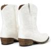 image:imageDREAM PAIRS Womens Cowboy Cowgirl Western Boots Embroidered Stitched Ankle Boots Square Toe Chunky Heel Fashion Short Booties with ZipperWhite