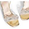 image:imageDREAM PAIRS Womens Double Bowknots Crystal Sandals Clear Slingback Heels Square Toe Shoes for Party WeddingGoldpat