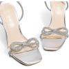 image:imageDREAM PAIRS Womens Double Bowknots Crystal Sandals Clear Slingback Heels Square Toe Shoes for Party WeddingSilver