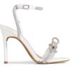 image:imageDREAM PAIRS Womens Double Bowknots Crystal Sandals Clear Slingback Heels Square Toe Shoes for Party WeddingWhite