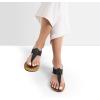 image:imageDREAM PAIRS Womens Elastic Strappy String Thong Ankle Strap Summer Gladiator SandalsBlackBrownfabric