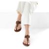 image:imageDREAM PAIRS Womens Elastic Strappy String Thong Ankle Strap Summer Gladiator SandalsBrown