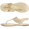 image:imageDREAM PAIRS Womens Elastic Strappy String Thong Ankle Strap Summer Gladiator SandalsGold