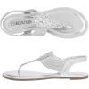 image:imageDREAM PAIRS Womens Elastic Strappy String Thong Ankle Strap Summer Gladiator SandalsSilver