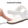 image:imageDREAM PAIRS Womens Elastic Strappy String Thong Ankle Strap Summer Gladiator SandalsWhiteGlitter