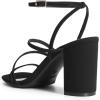 image:imageDREAM PAIRS Womens Heels Chunky Block Strappy Square Open Toe Ankle Buckle Heeled Sandals Wedding Party Dress Shoes IndieBlacknubuck
