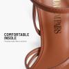 image:imageDREAM PAIRS Womens Heels Chunky Block Strappy Square Open Toe Ankle Buckle Heeled Sandals Wedding Party Dress Shoes IndieBrown