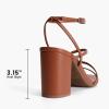image:imageDREAM PAIRS Womens Heels Chunky Block Strappy Square Open Toe Ankle Buckle Heeled Sandals Wedding Party Dress Shoes IndieBrown