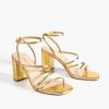 image:imageDREAM PAIRS Womens Heels Chunky Block Strappy Square Open Toe Ankle Buckle Heeled Sandals Wedding Party Dress Shoes IndieGoldpu