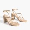 image:imageDREAM PAIRS Womens Heels Chunky Block Strappy Square Open Toe Ankle Buckle Heeled Sandals Wedding Party Dress Shoes IndieNude