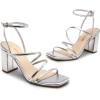 image:imageDREAM PAIRS Womens Heels Chunky Block Strappy Square Open Toe Ankle Buckle Heeled Sandals Wedding Party Dress Shoes IndieSilverpu