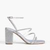 image:imageDREAM PAIRS Womens Heels Chunky Block Strappy Square Open Toe Ankle Buckle Heeled Sandals Wedding Party Dress Shoes IndieSilverrhinestone