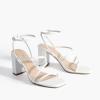 image:imageDREAM PAIRS Womens Heels Chunky Block Strappy Square Open Toe Ankle Buckle Heeled Sandals Wedding Party Dress Shoes IndieWhite