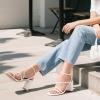 image:imageDREAM PAIRS Womens Heels Chunky Block Strappy Square Open Toe Ankle Buckle Heeled Sandals Wedding Party Dress Shoes IndieWhite