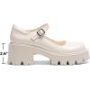 image:imageDREAM PAIRS Womens Mary Janes Shoes Platform Dress Low Heel Chunky Pumps Round Toe Ankle Strap Pumps Shoes Oxfords EstherBeige