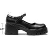 image:imageDREAM PAIRS Womens Mary Janes Shoes Platform Dress Low Heel Chunky Pumps Round Toe Ankle Strap Pumps Shoes Oxfords EstherBlackpu