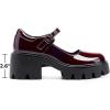 image:imageDREAM PAIRS Womens Mary Janes Shoes Platform Dress Low Heel Chunky Pumps Round Toe Ankle Strap Pumps Shoes Oxfords EstherBurgundypat