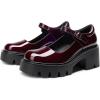 image:imageDREAM PAIRS Womens Mary Janes Shoes Platform Dress Low Heel Chunky Pumps Round Toe Ankle Strap Pumps Shoes Oxfords EstherBurgundypat