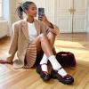 image:imageDREAM PAIRS Womens Mary Janes Shoes Platform Dress Low Heel Chunky Pumps Round Toe Ankle Strap Pumps Shoes Oxfords EstherBurgundypat
